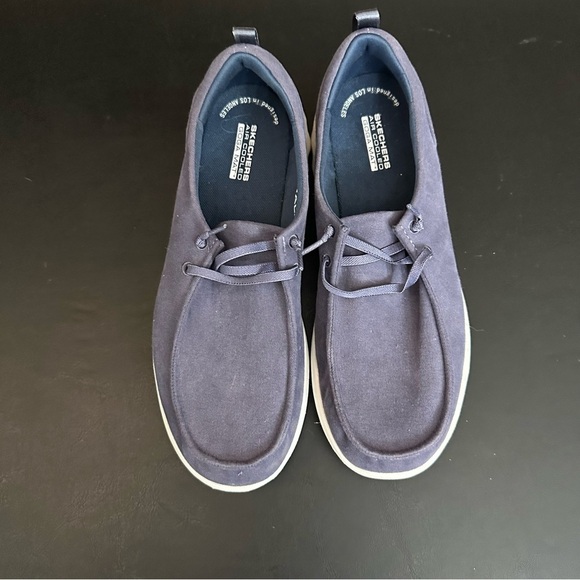 Skechers Women's Go Walk Chukka Shoes Blue Air Cooled Goga Mat Slip On Size 8.5 - Picture 6 of 9